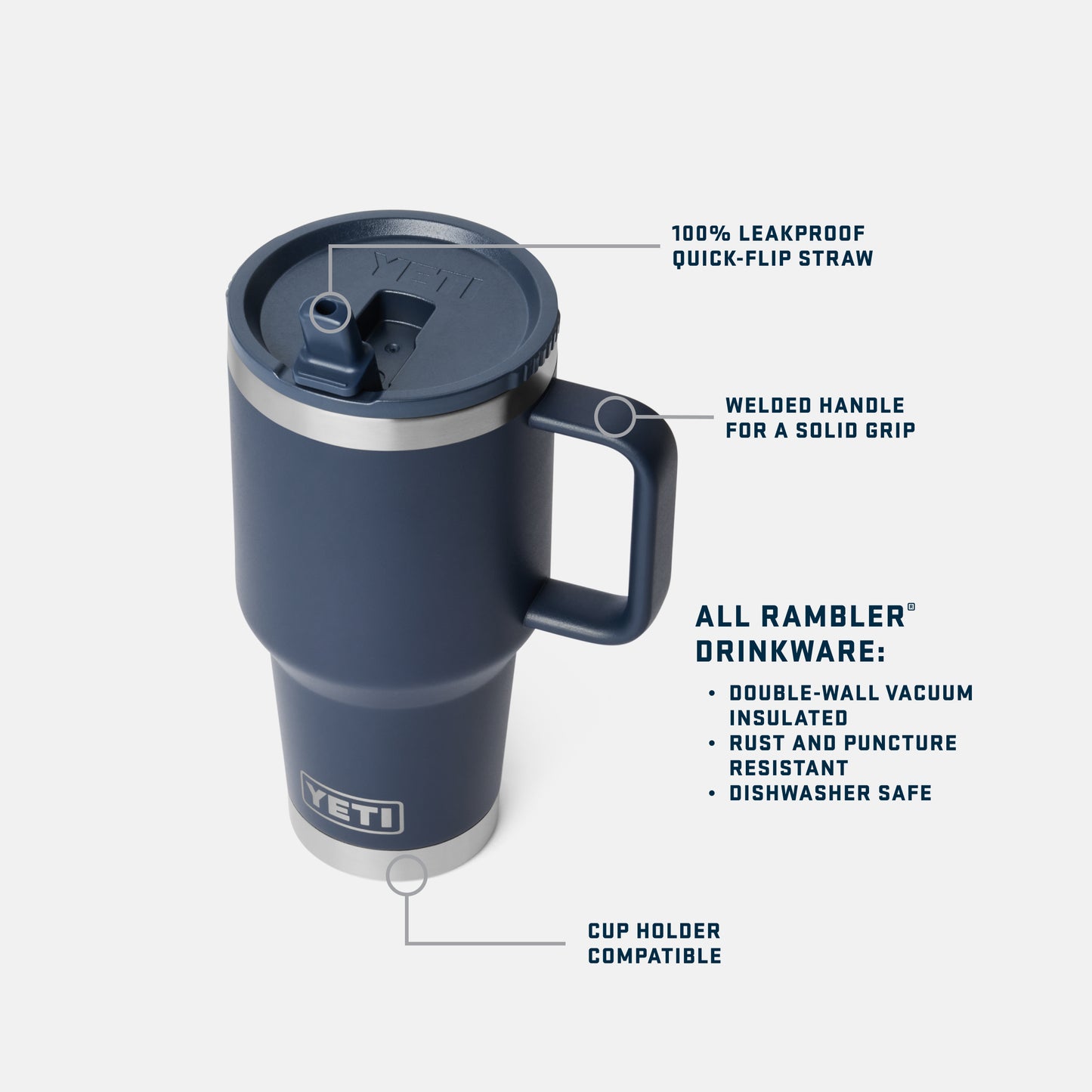 RamblerĀ® 30 oz (887 mL) Travel Straw Mug