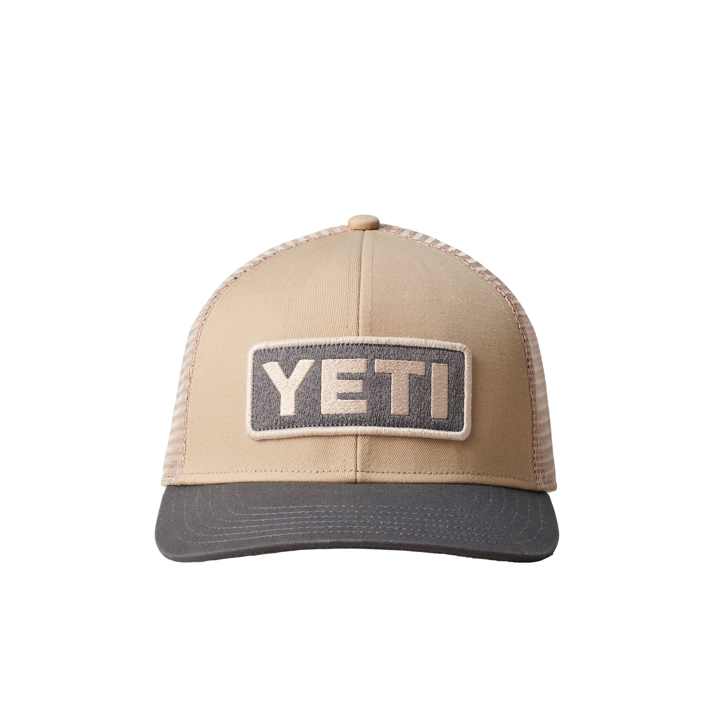 Logo Badge Trucker Hat Taupe/Grey