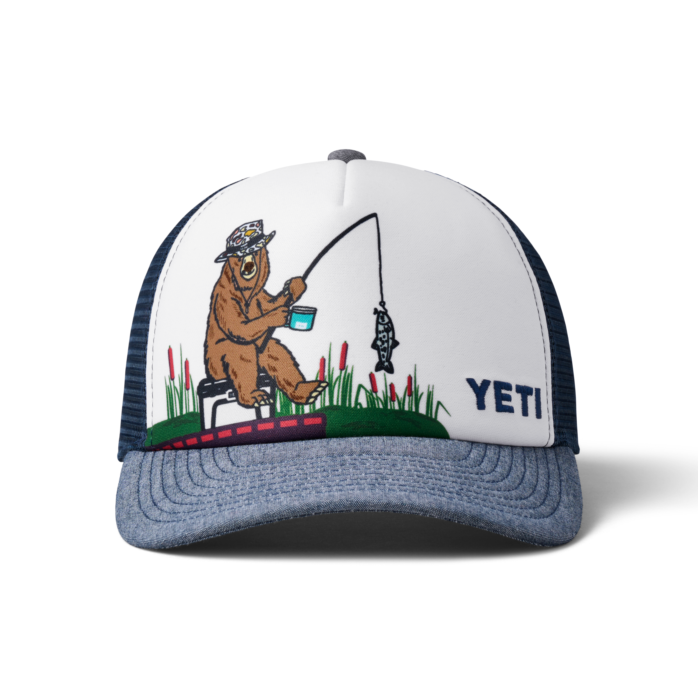 FISHING YETI Flex Fit HAT FREE SHIPPING Choose Size and Color and