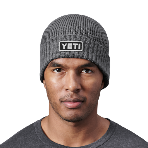 YETI Logo Beanie Grey Grey