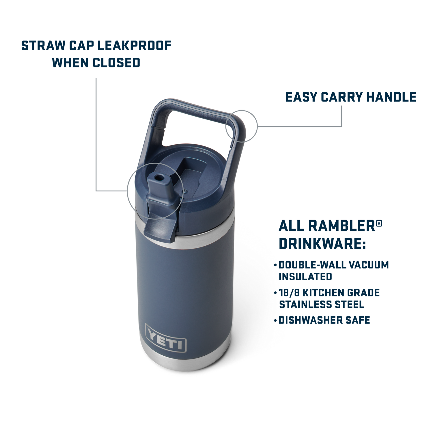 YETI Rambler® Jr 12 oz (354 ml) Kids' Bottle Solar Flare