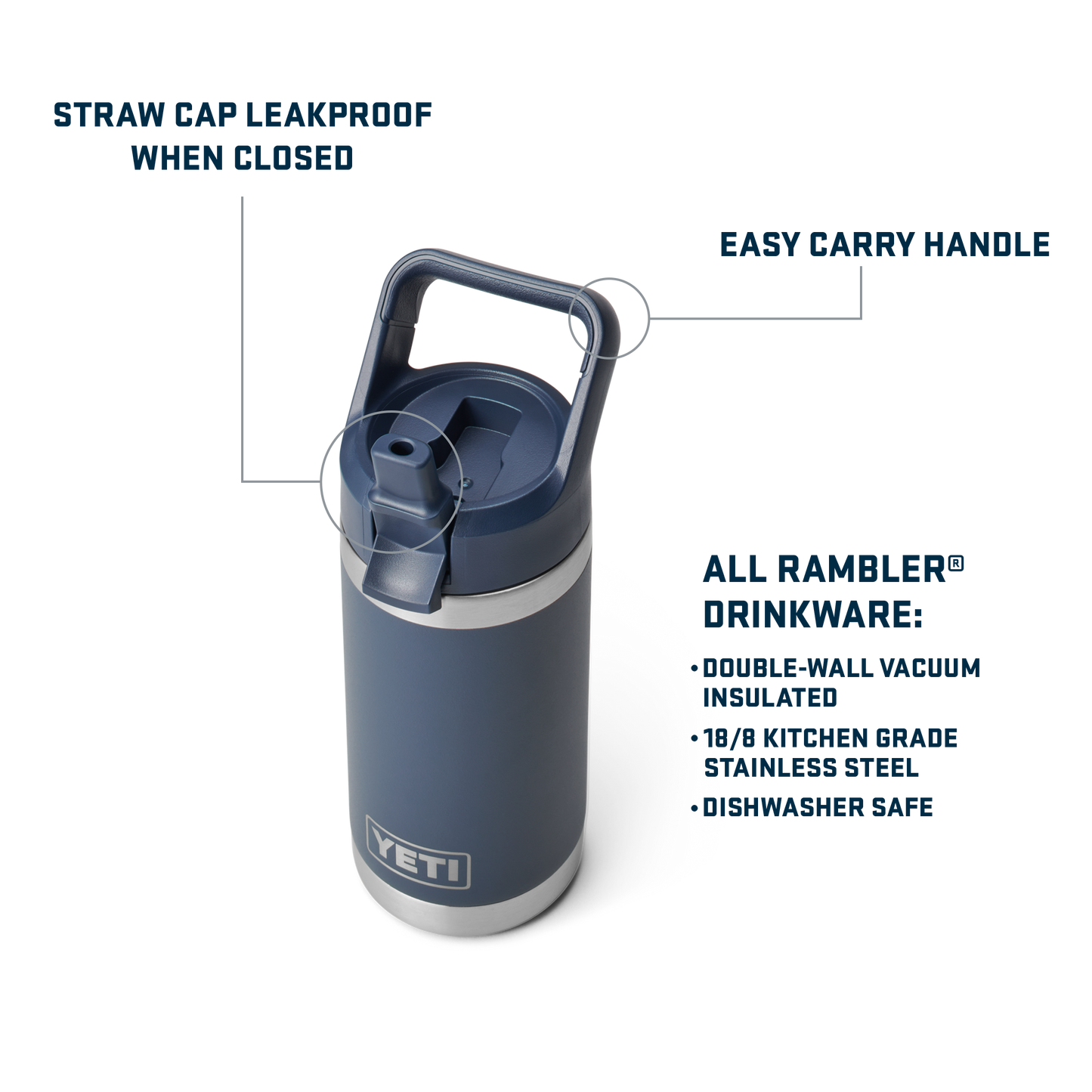 YETI Rambler® Jr 12 oz (355 ml) Kids' Bottle Grasshopper