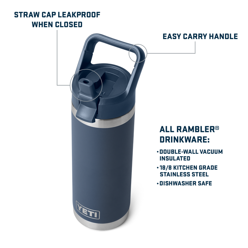 YETI Rambler® 18 oz (532 ml) Straw Bottle Papaya