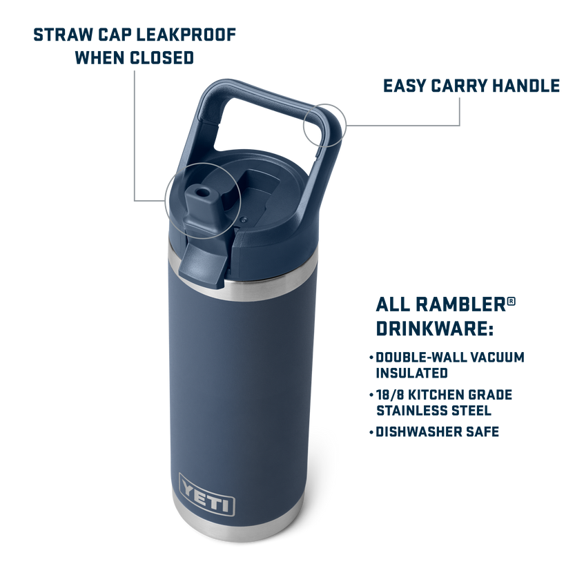 YETI Rambler® 18 oz (532 ml) Straw Bottle Cherry Blossom