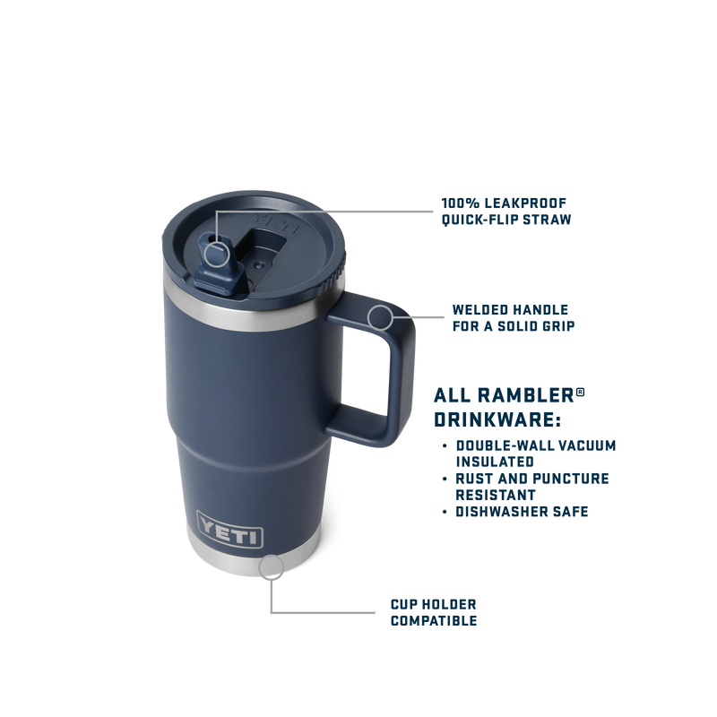 Rambler® 20 oz (591 ml) Travel Straw Mug Black