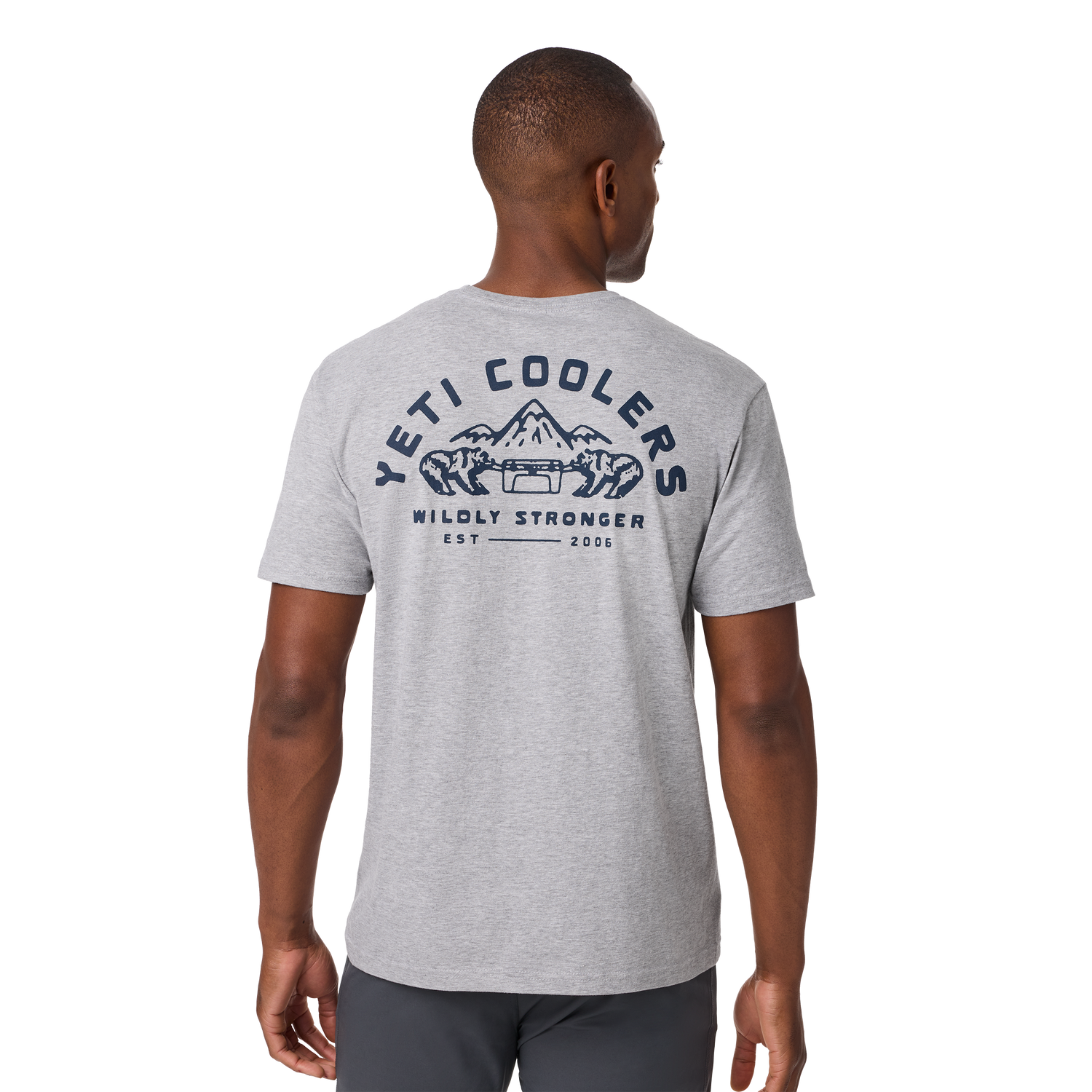 YETI Coolers® Wildly Stronger Short Sleeve T-Shirt Heather Grey