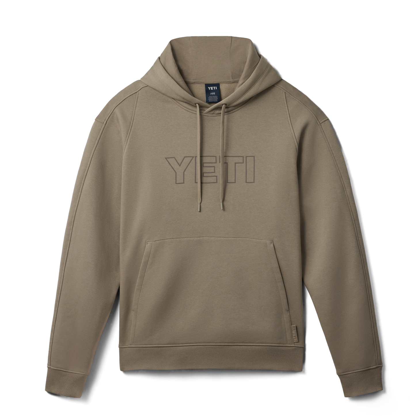 YETI® Logo Built for the Wild Fleece Hoodie Taupe