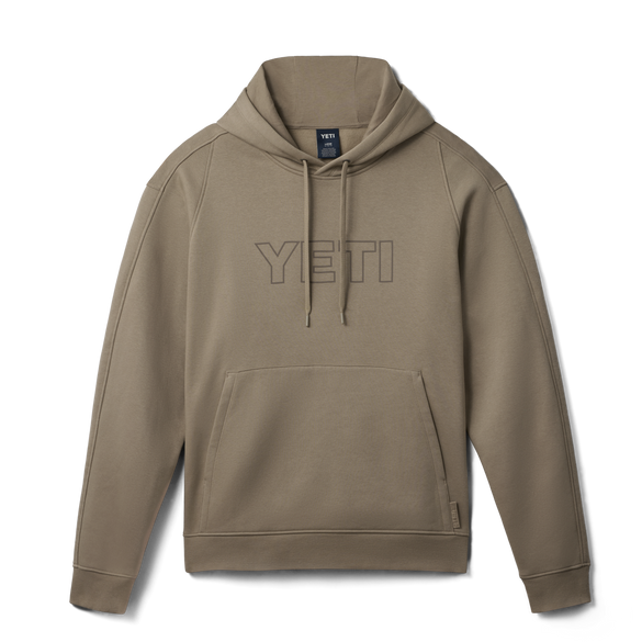 YETI® Logo Built for the Wild Fleece Hoodie Taupe