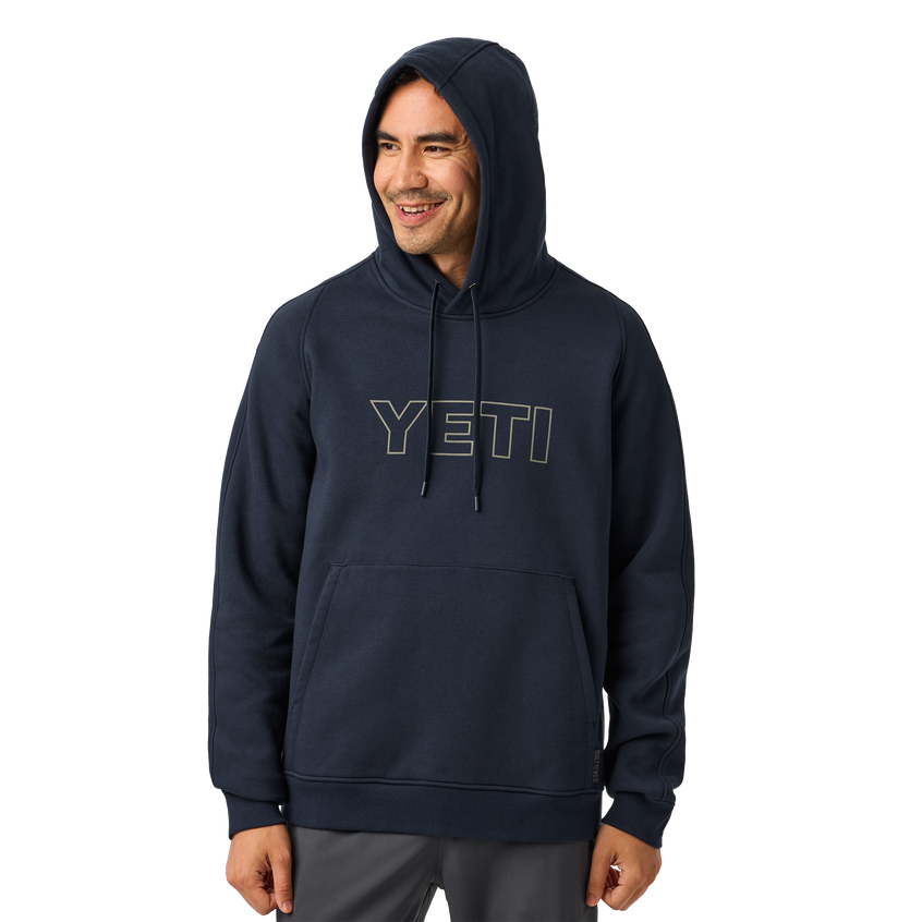 YETI® Logo Built for the Wild Fleece Hoodie Navy