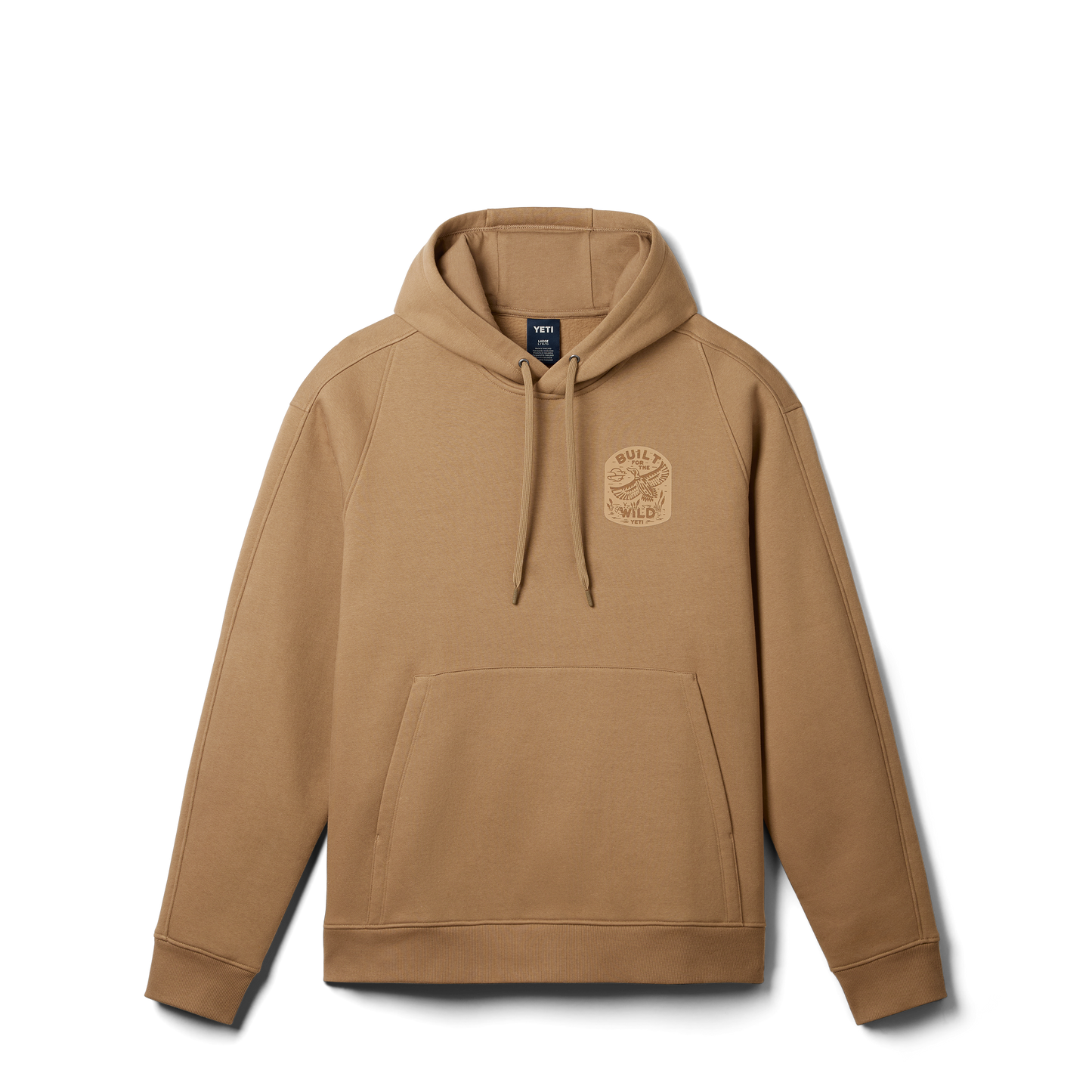 Built For The Wild Badge Fleece Hoodie Brush Brown