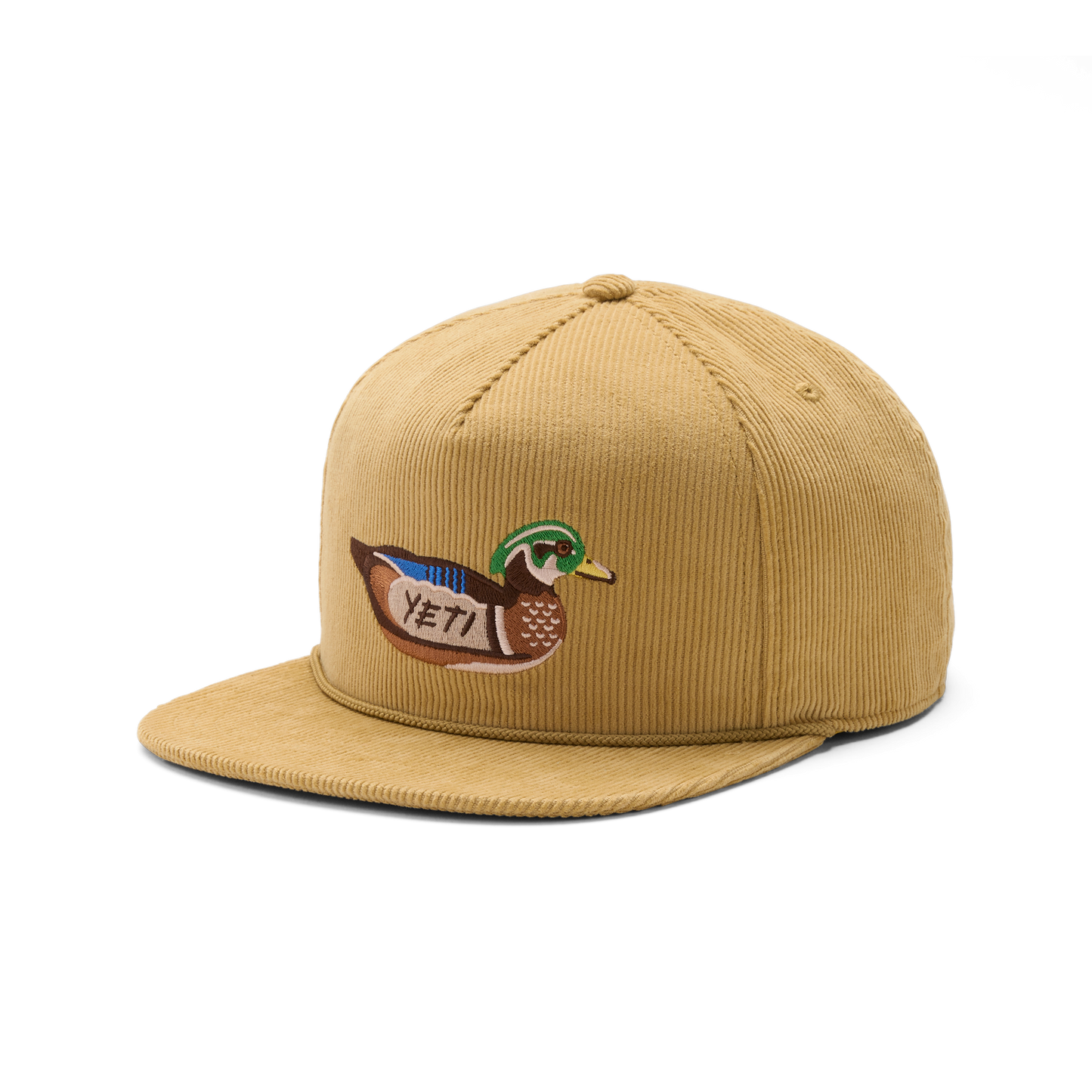 Duck Corduoy Flat Brim Hat Brown