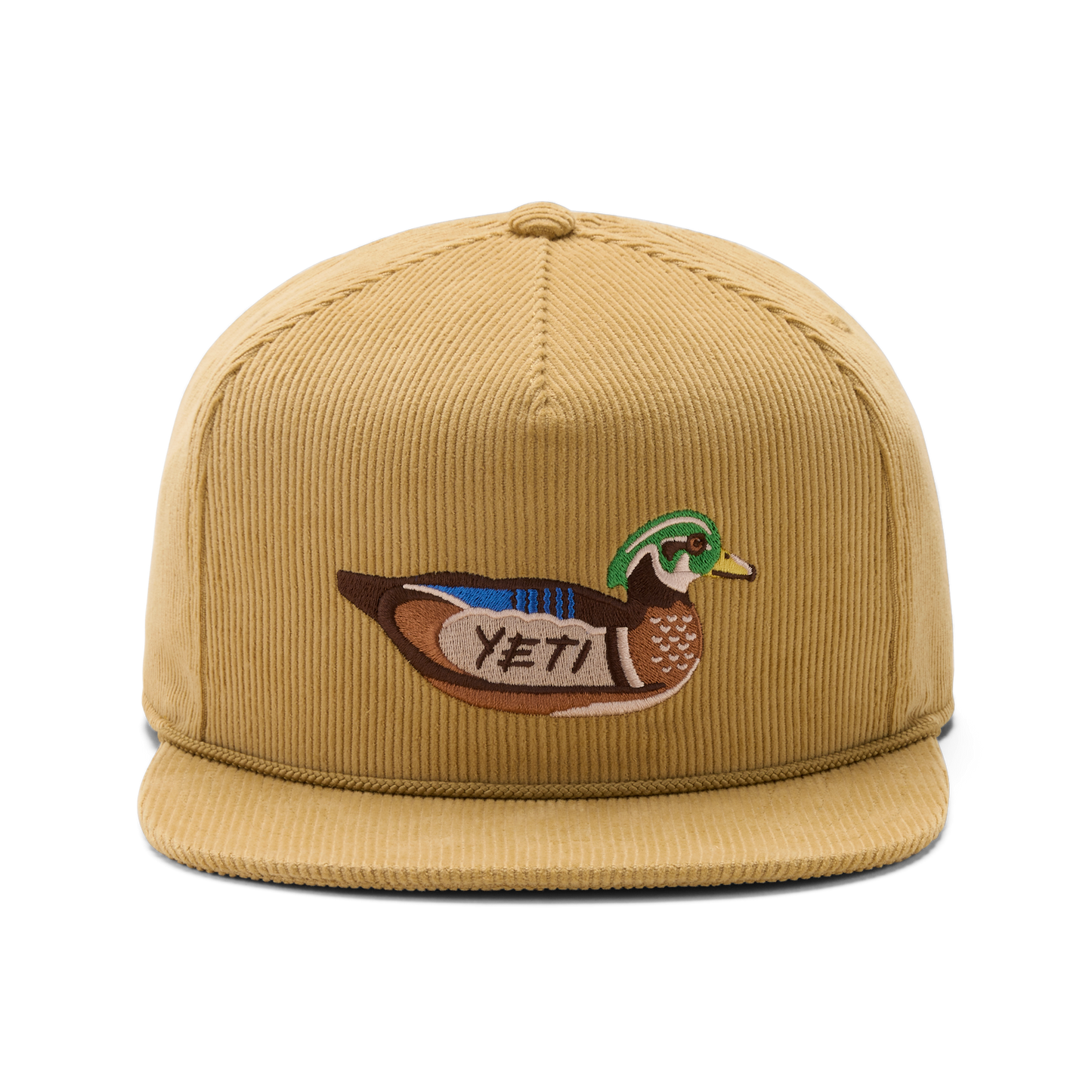 Duck Corduoy Flat Brim Hat Brown