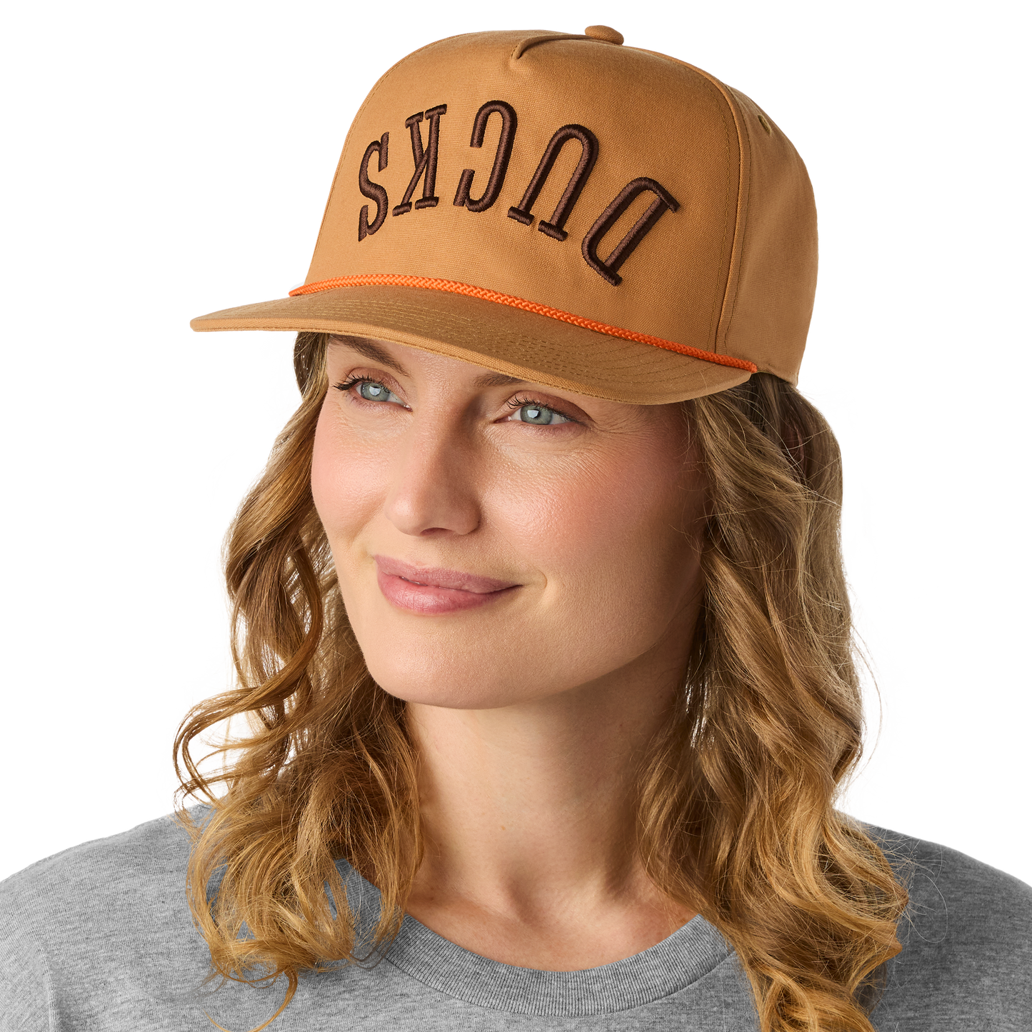 Ducks Flat Brim Rope Hat Brown