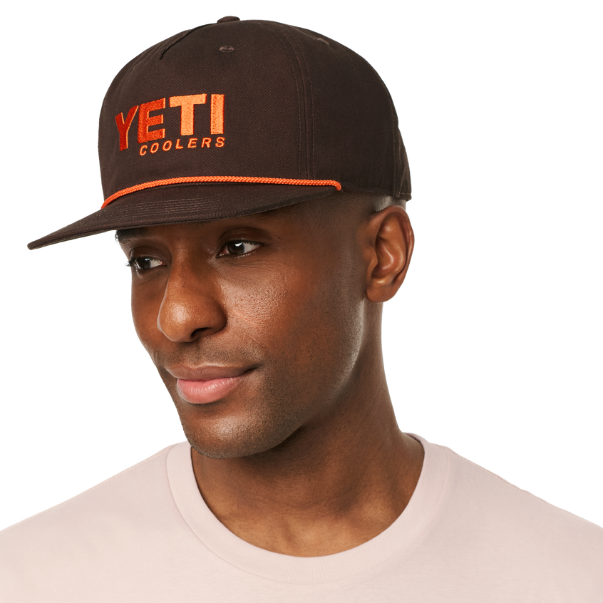 YETI® Coolers Flat Brim Rope Hat Coffee