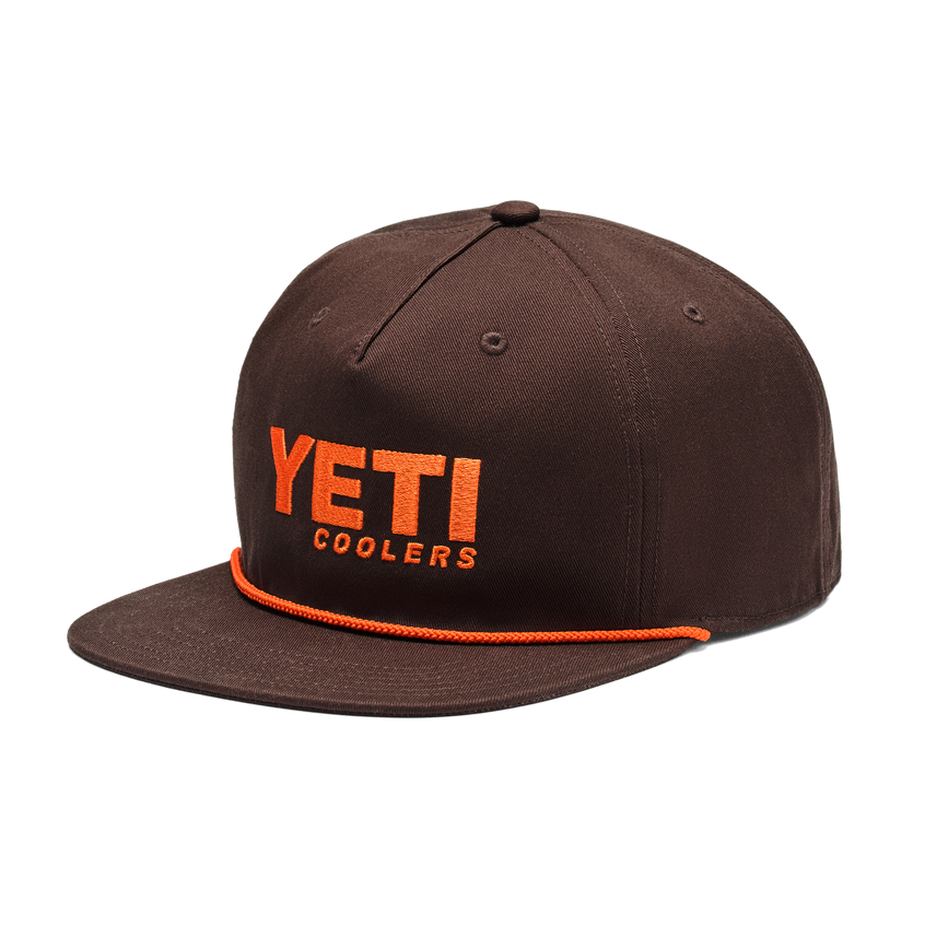 YETI® Coolers Flat Brim Rope Hat Coffee
