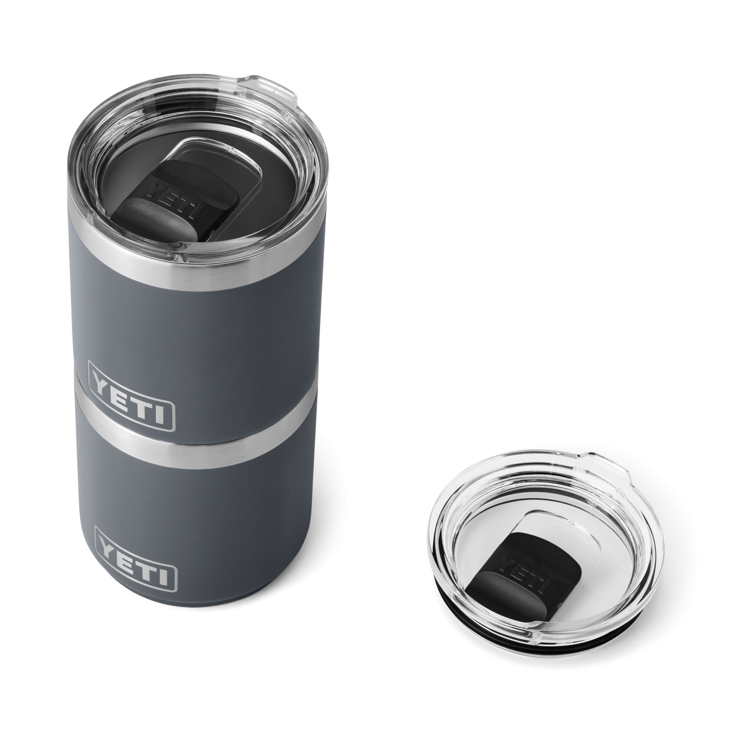 Rambler® 10 oz Stackable Lowball with Magslider™ lid Charcoal