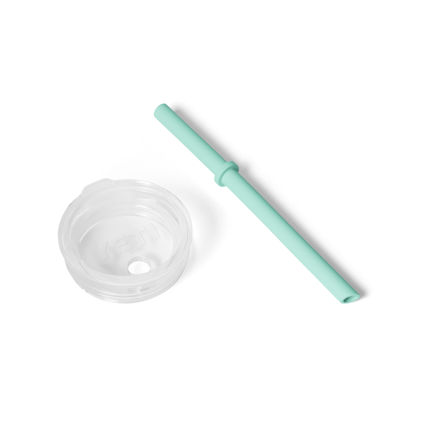 Small Silicone Straw Lid Seafoam