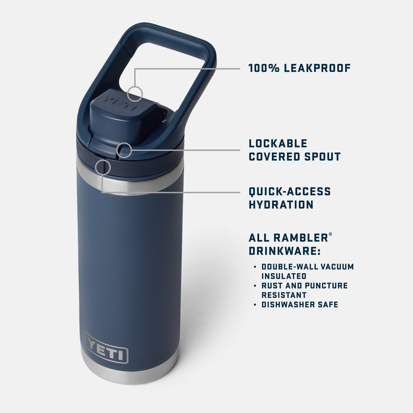Rambler® 18 oz (532 ml) Bottle With Flip Chug Cap White
