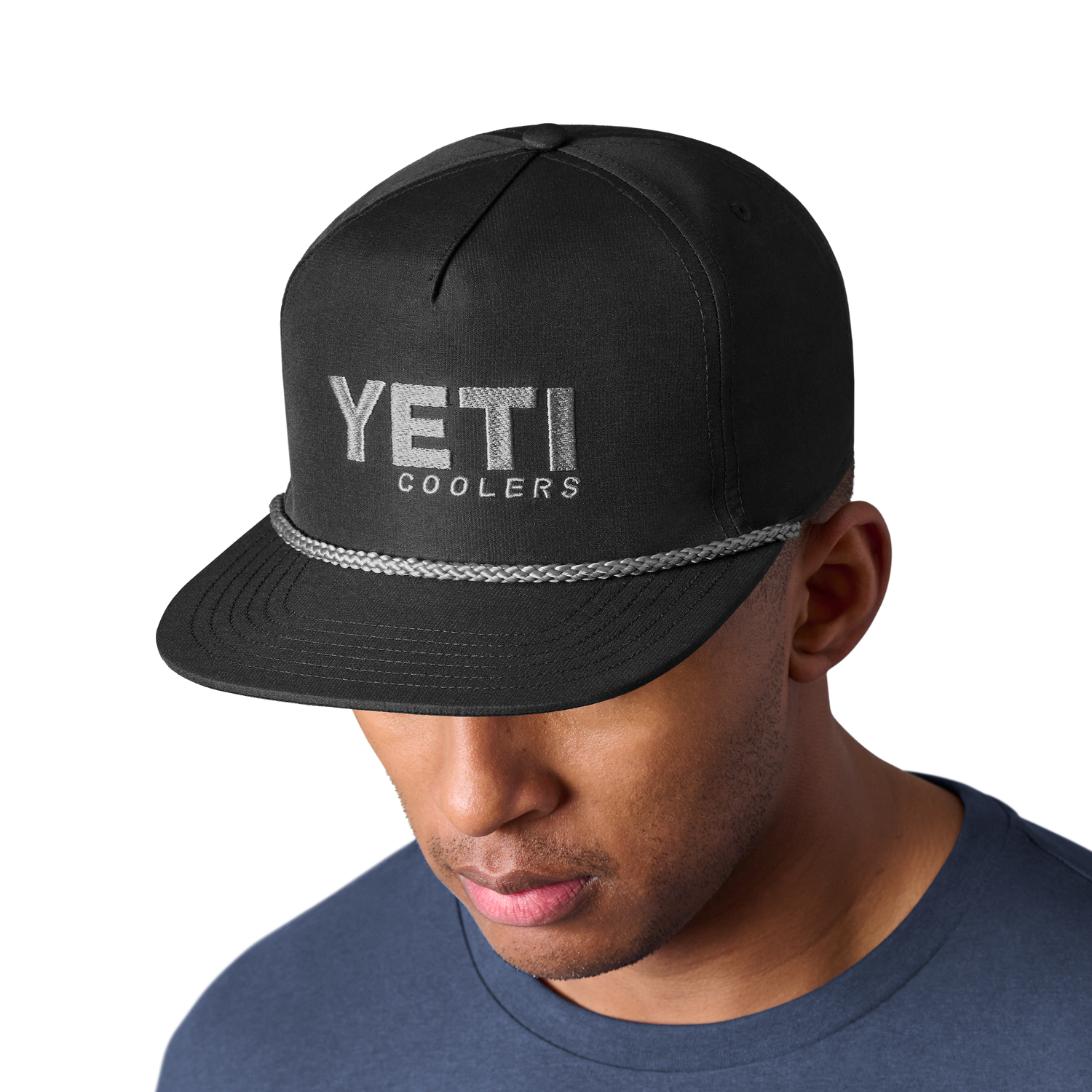 Yeti Coolers Flat Brim Rope Hat Black