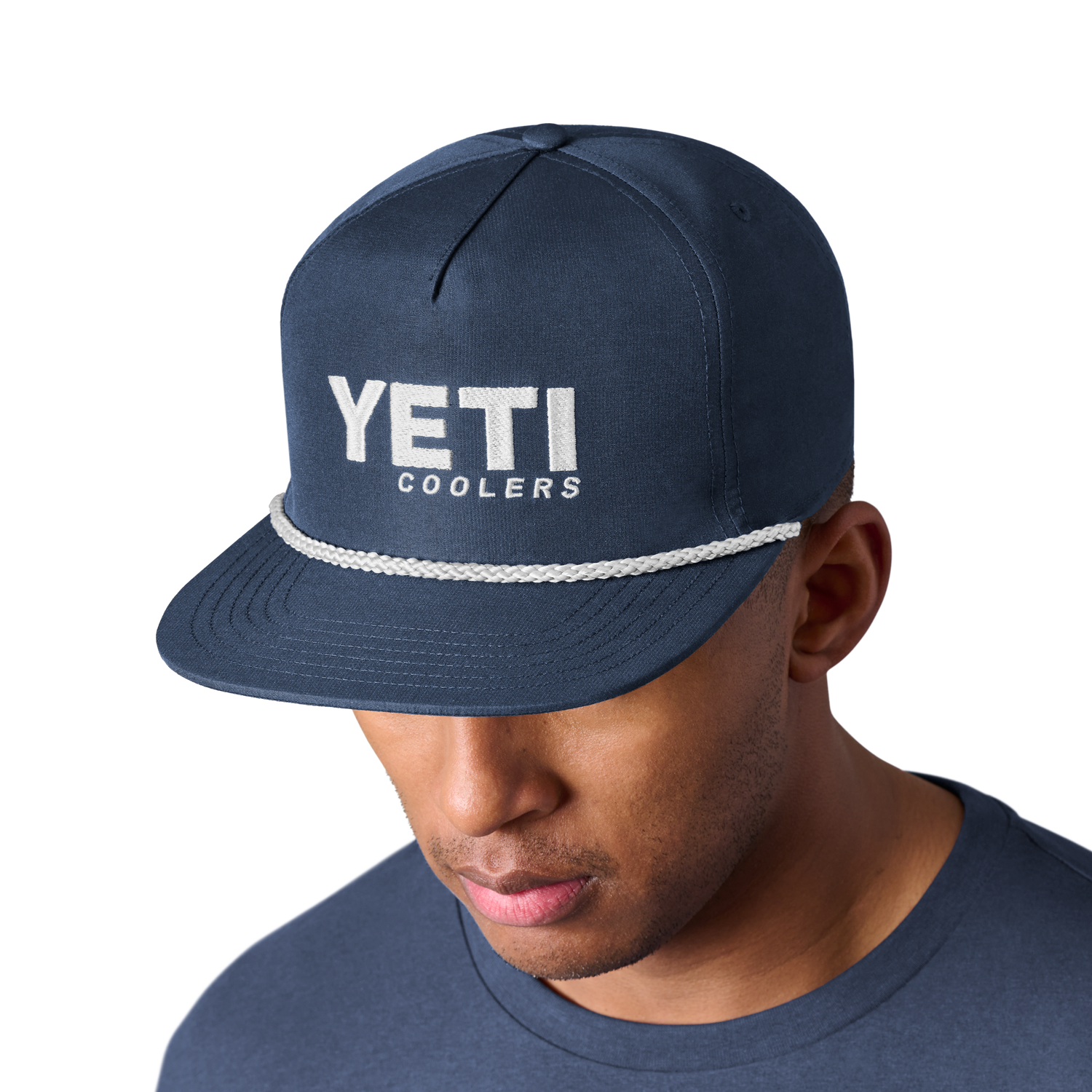 Yeti Coolers Flat Brim Rope Hat Navy