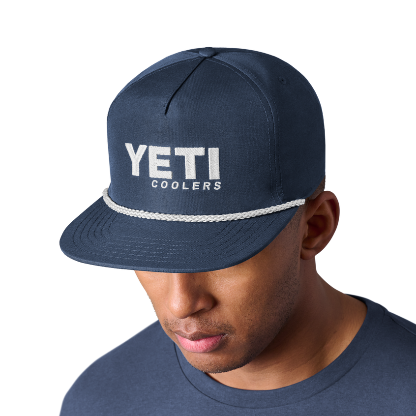 Yeti Coolers Flat Brim Rope Hat Navy