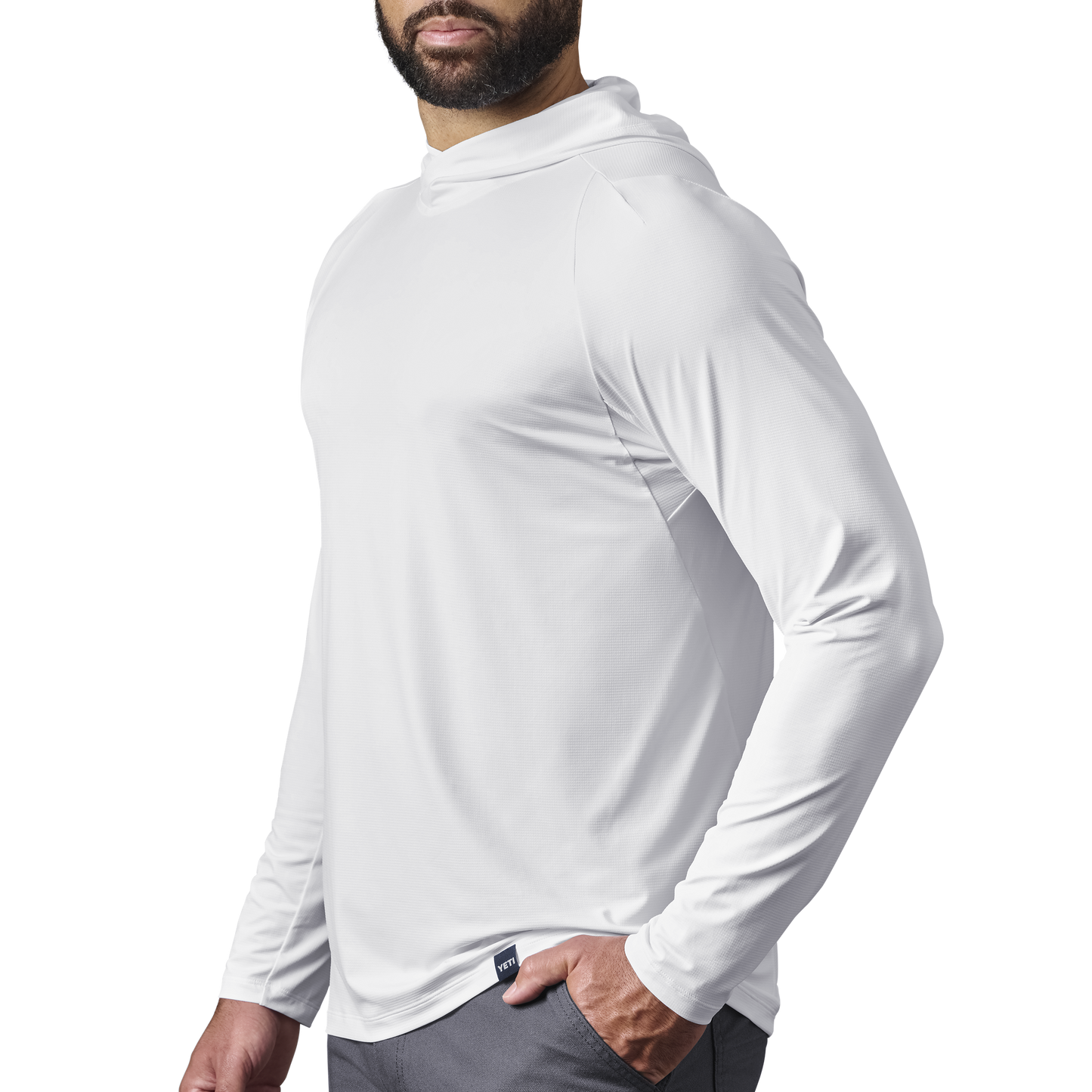 Men's Hooded Ultra Lightweight Sunshirt White White