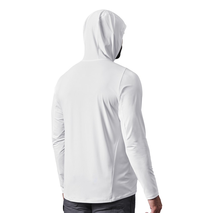 Men's Hooded Ultra Lightweight Sunshirt White White