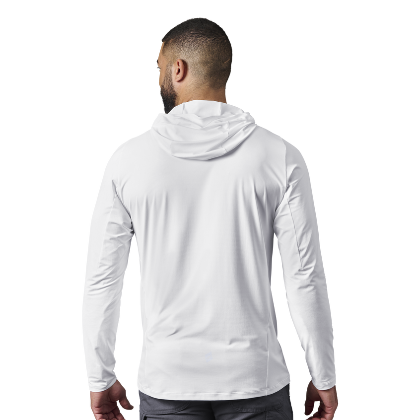 Men's Hooded Ultra Lightweight Sunshirt White White