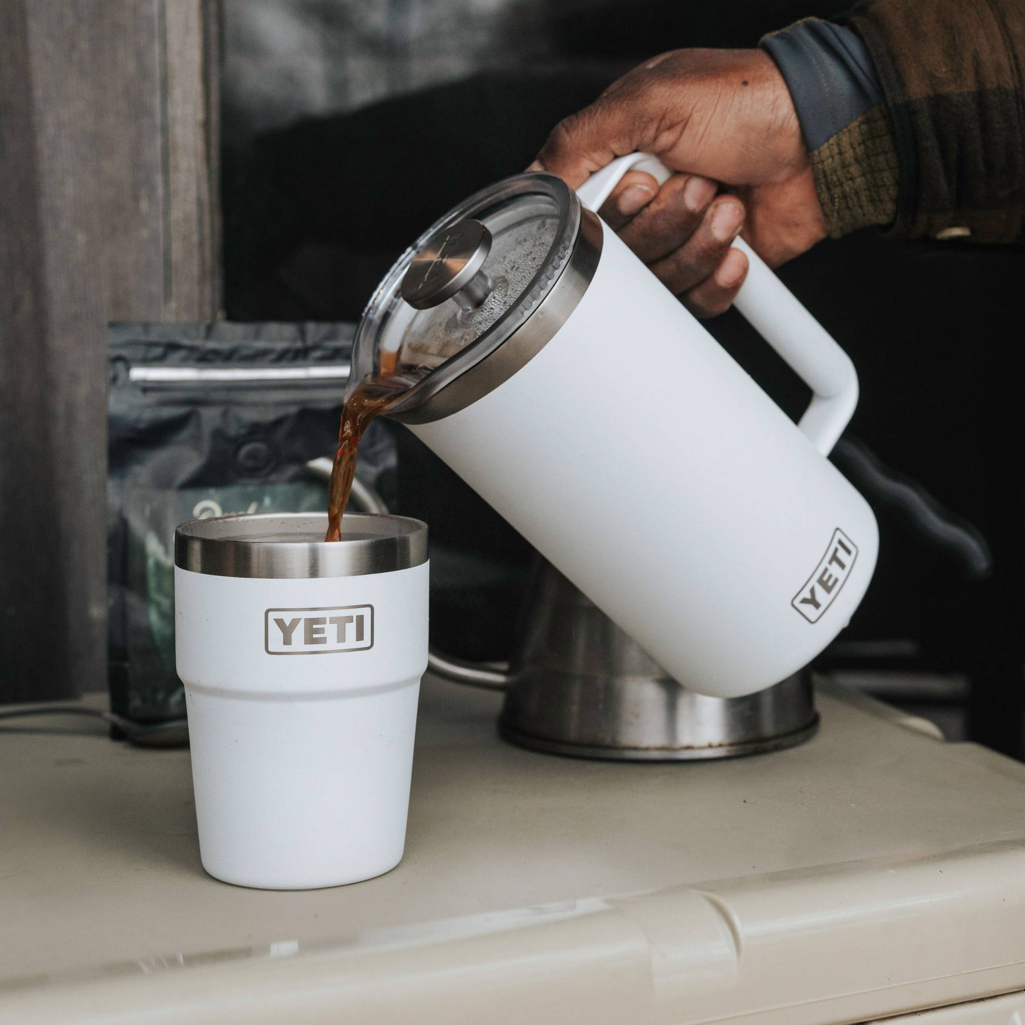 YETI Rambler French Press 34 oz - White | Land & Sea NZ