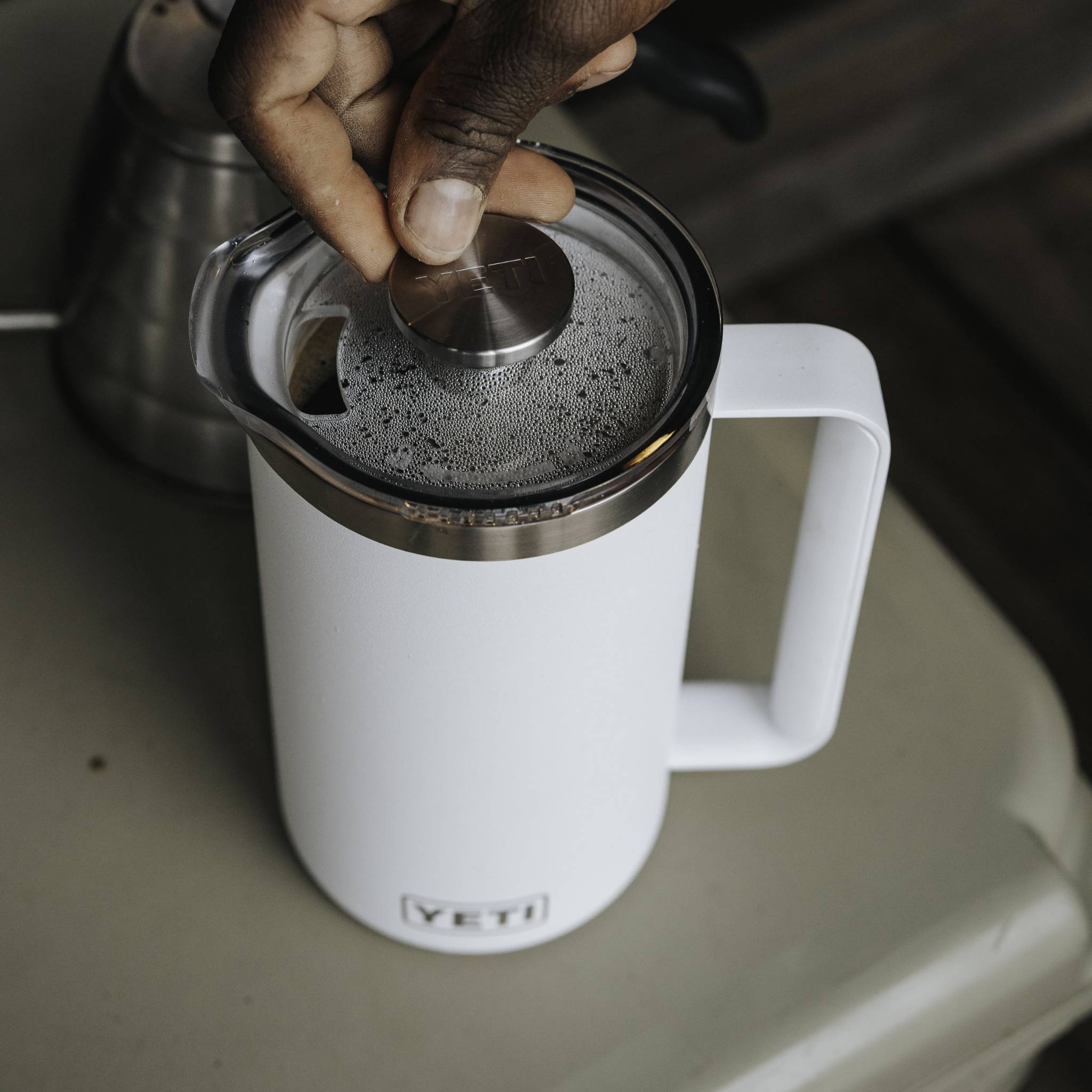YETI Rambler French Press 34 oz - White | Land & Sea NZ