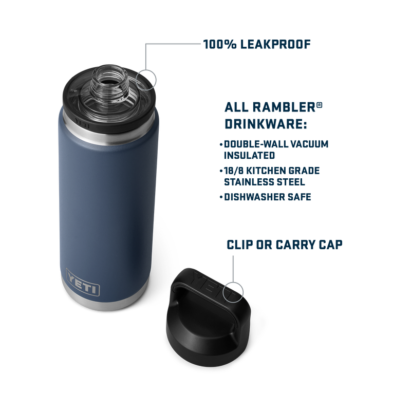 YETI Rambler® 26 oz (769 ml) Bottle With Chug Cap Stag Red