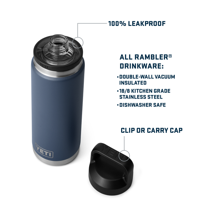 YETI Rambler® 26 oz (769 ml) Bottle With Chug Cap Stag Red