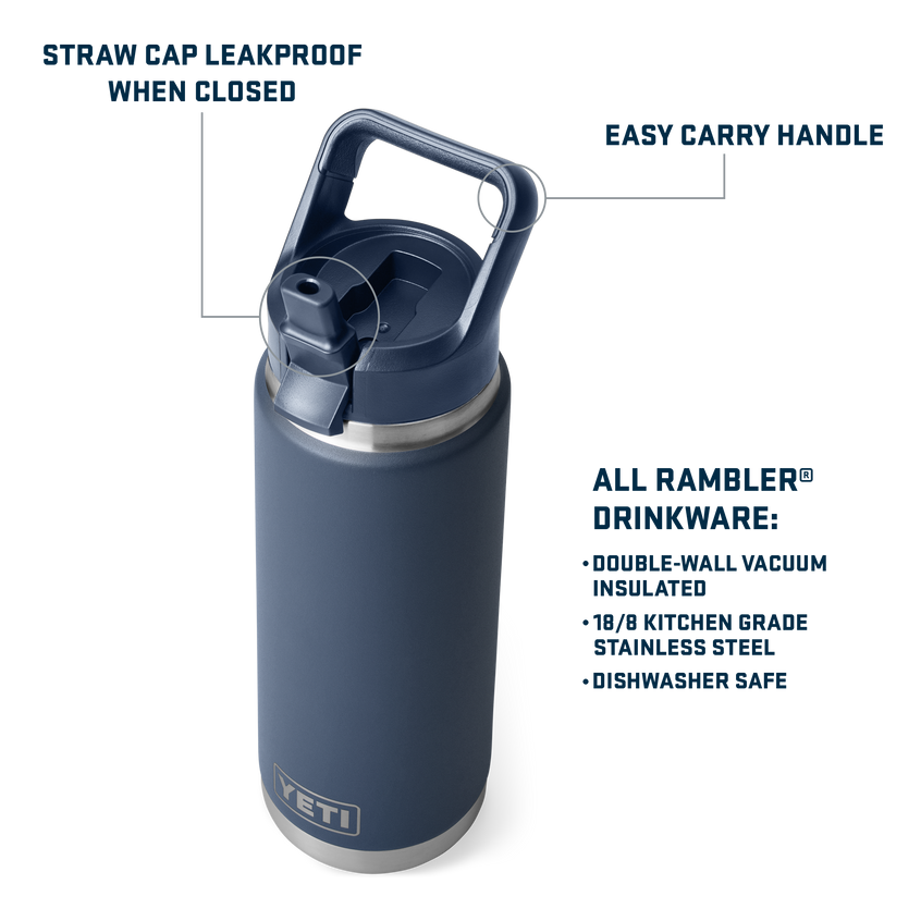 YETI Rambler® 26 oz (769 ML) Straw Bottle Pampa Green