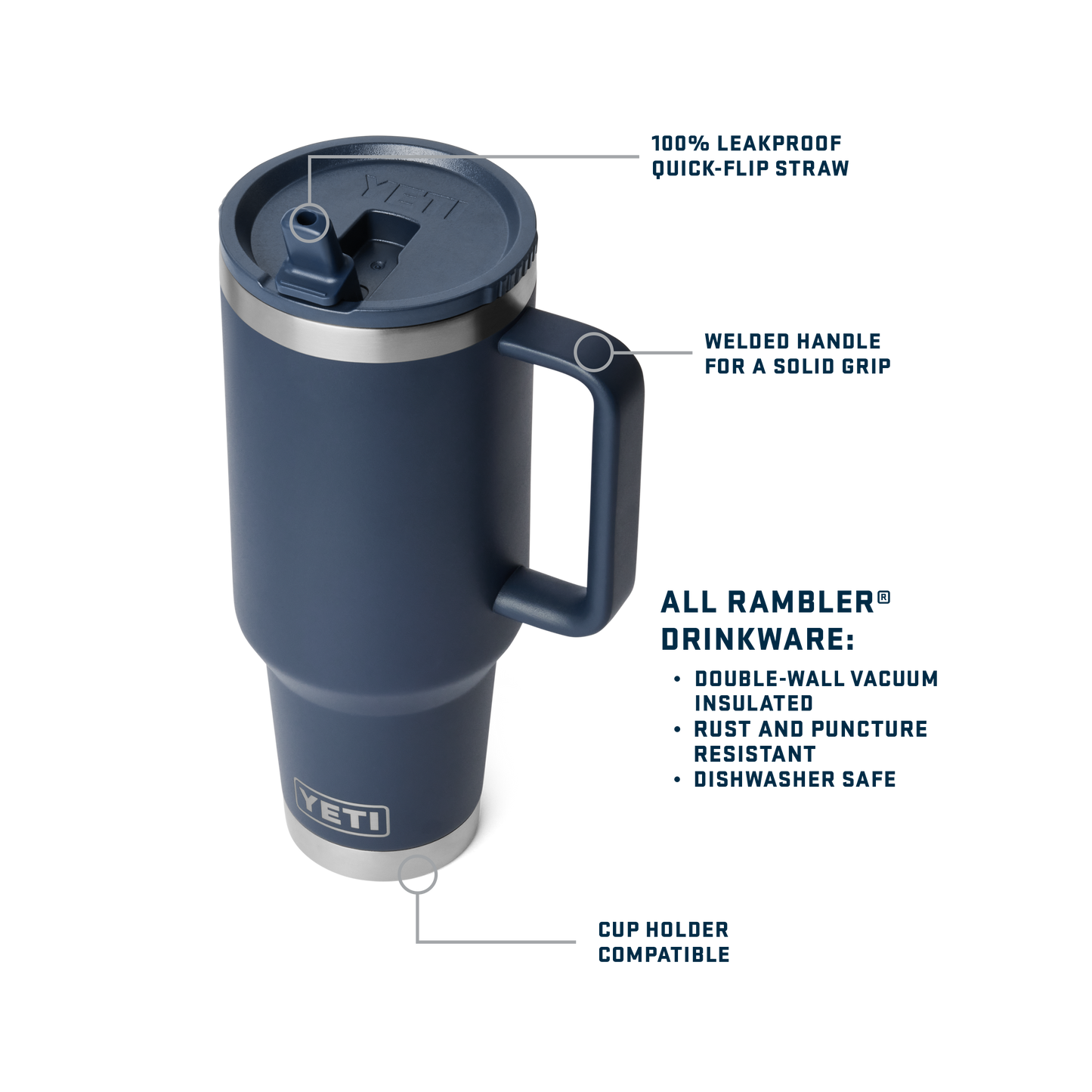 Rambler® 40 oz (1.1 L) Travel Straw Mug Cape Taupe