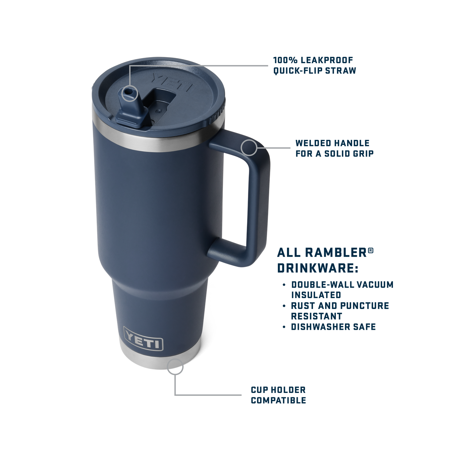 Rambler® 40 oz (1.1 L) Travel Straw Mug Cape Taupe