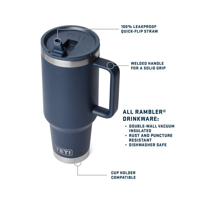 Rambler® 40 oz (1.1 L) Travel Straw Mug Black