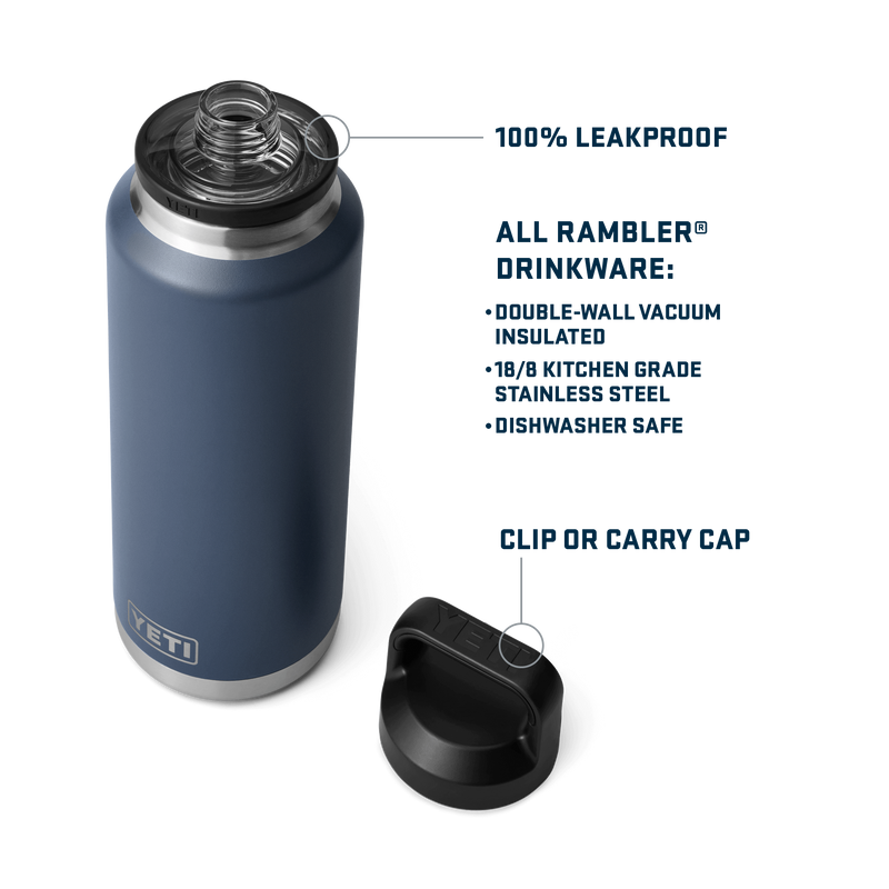 YETI Rambler® 46 oz (1.4L) Bottle With Chug Cap Stag Red