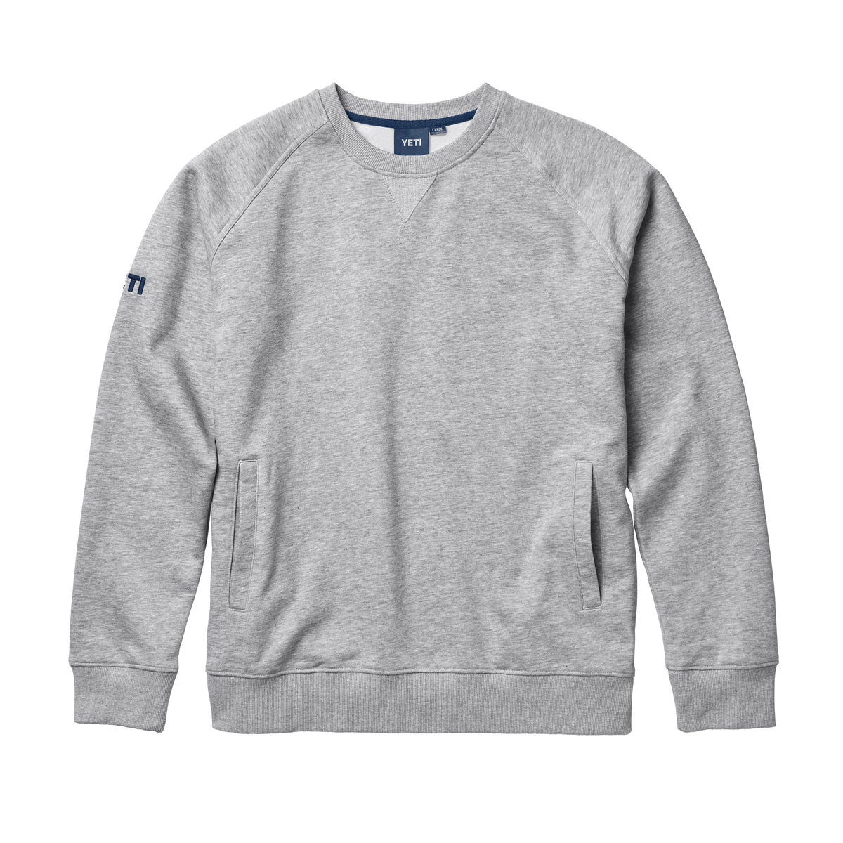 Brushed Fleece Crewneck Pullover Grey