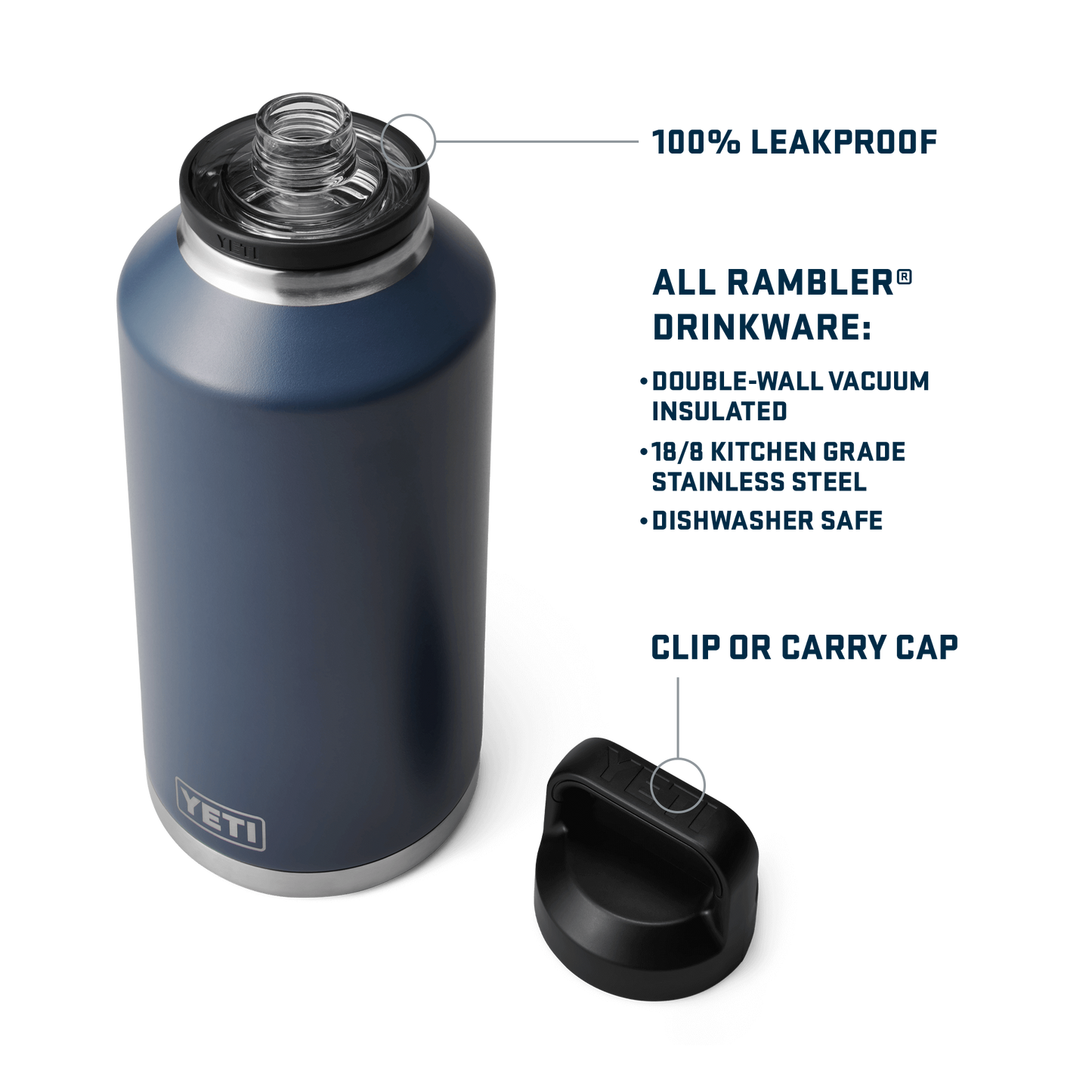 YETI Rambler® 64 oz (1.9L) Bottle With Chug Cap Grasshopper