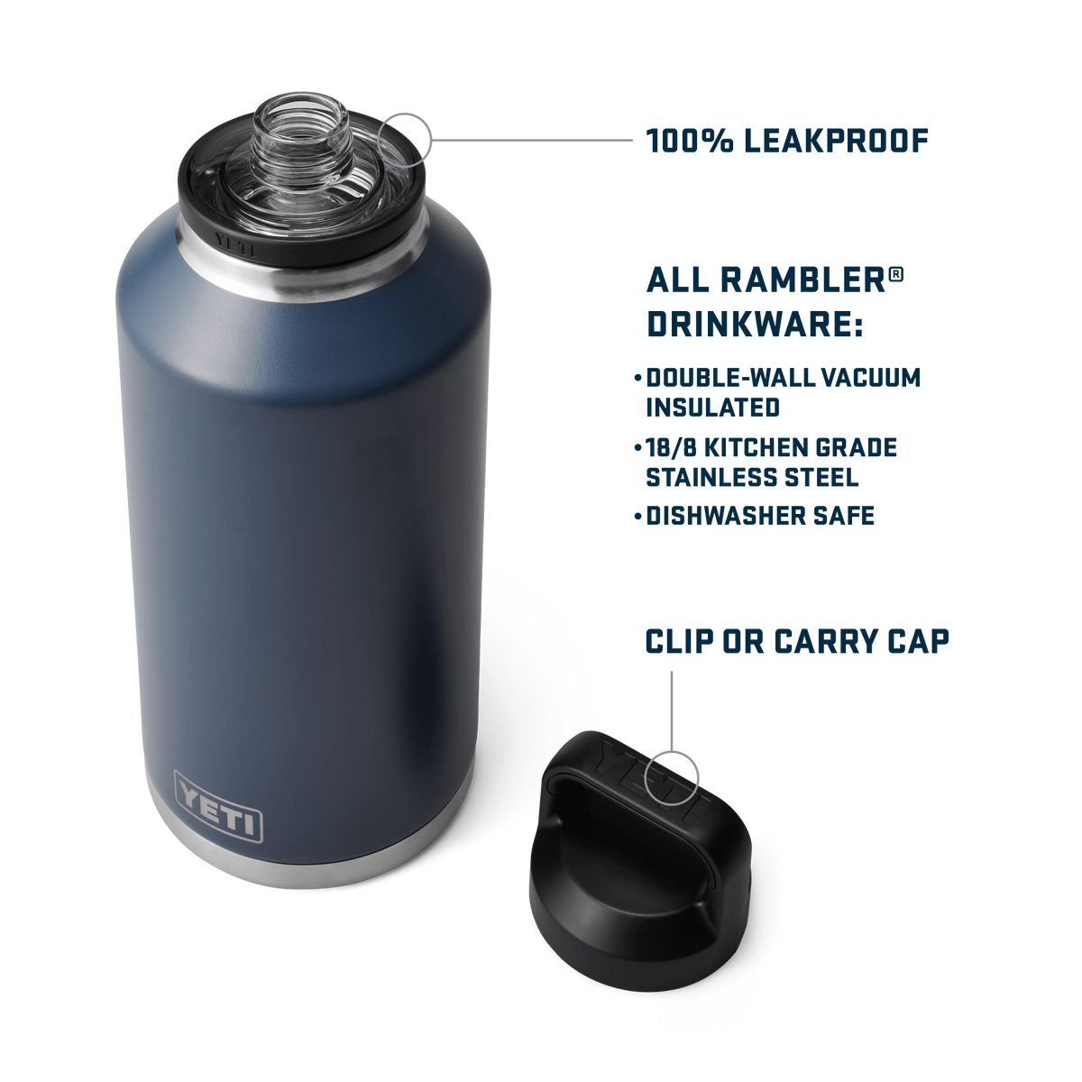 YETI Rambler® 64 oz (1.9 L) Bottle With Chug Cap Pace Purple