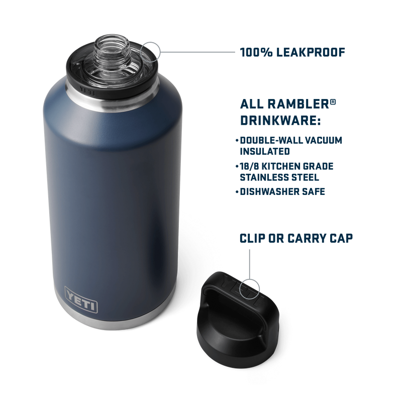 YETI Rambler® 64 oz (1.9L) Bottle With Chug Cap Stag Red