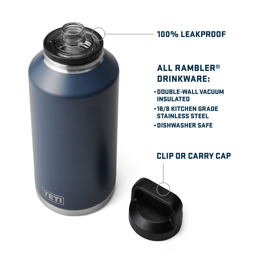 YETI Rambler® 64 oz (1.9L) Bottle With Chug Cap Stag Red