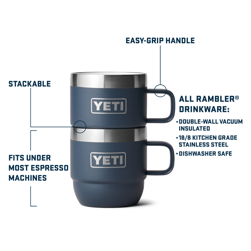 YETI Rambler® 6 oz (177 ml) Stackable Mugs Black