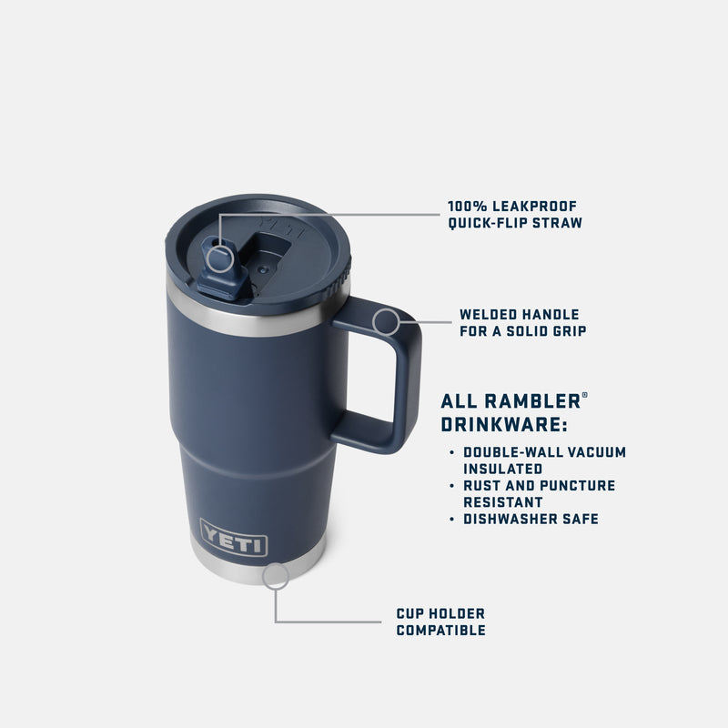 Rambler® 20 oz (591 ml) Travel Straw Mug Royal Blue