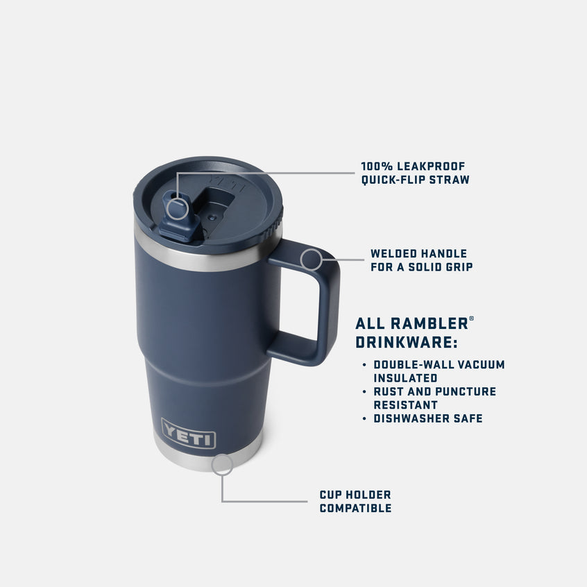 Rambler® 20 oz (591 ml) Travel Straw Mug Royal Blue
