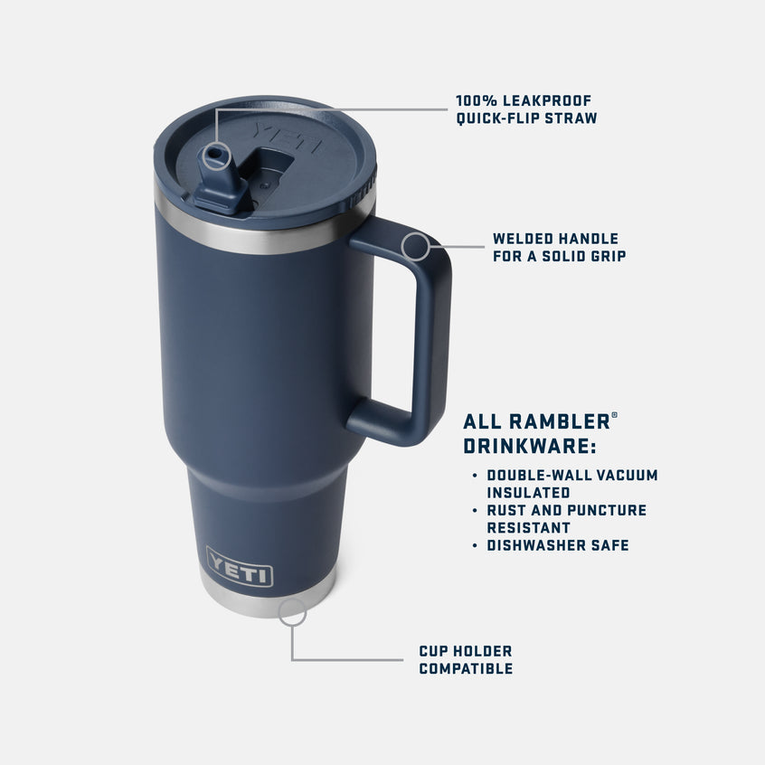 Rambler® 40 oz (1.1 L) Travel Straw Mug Royal Blue