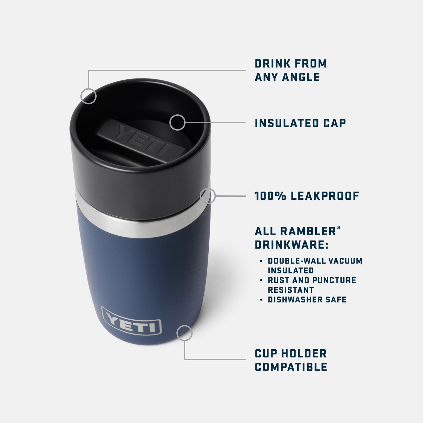 Rambler® 8 oz (236 ml) Travel Bottle Royal Blue