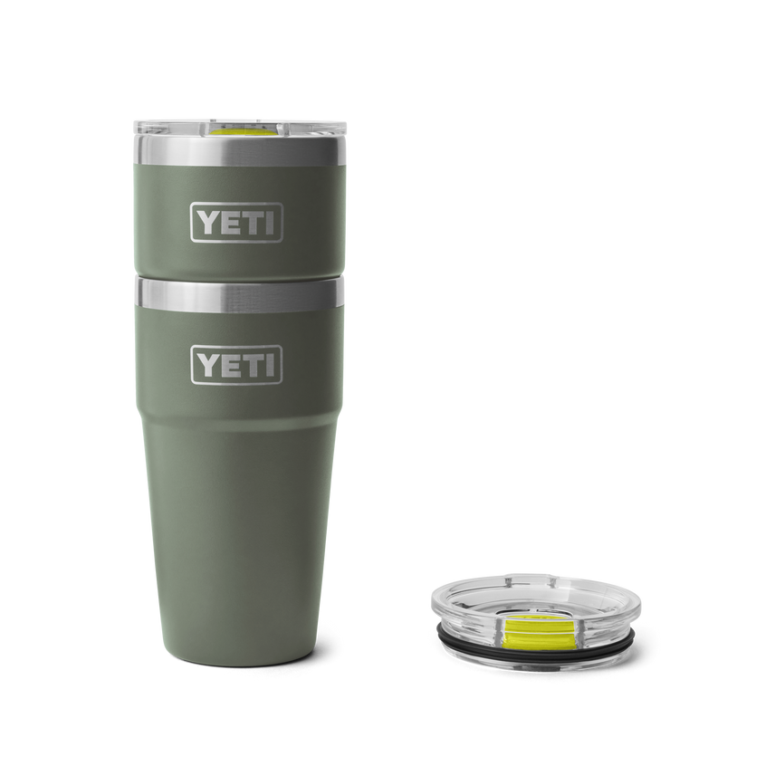 YETI Rambler® 20 oz (591 ml) Stackable Cup Camp Green/Firefly Yellow