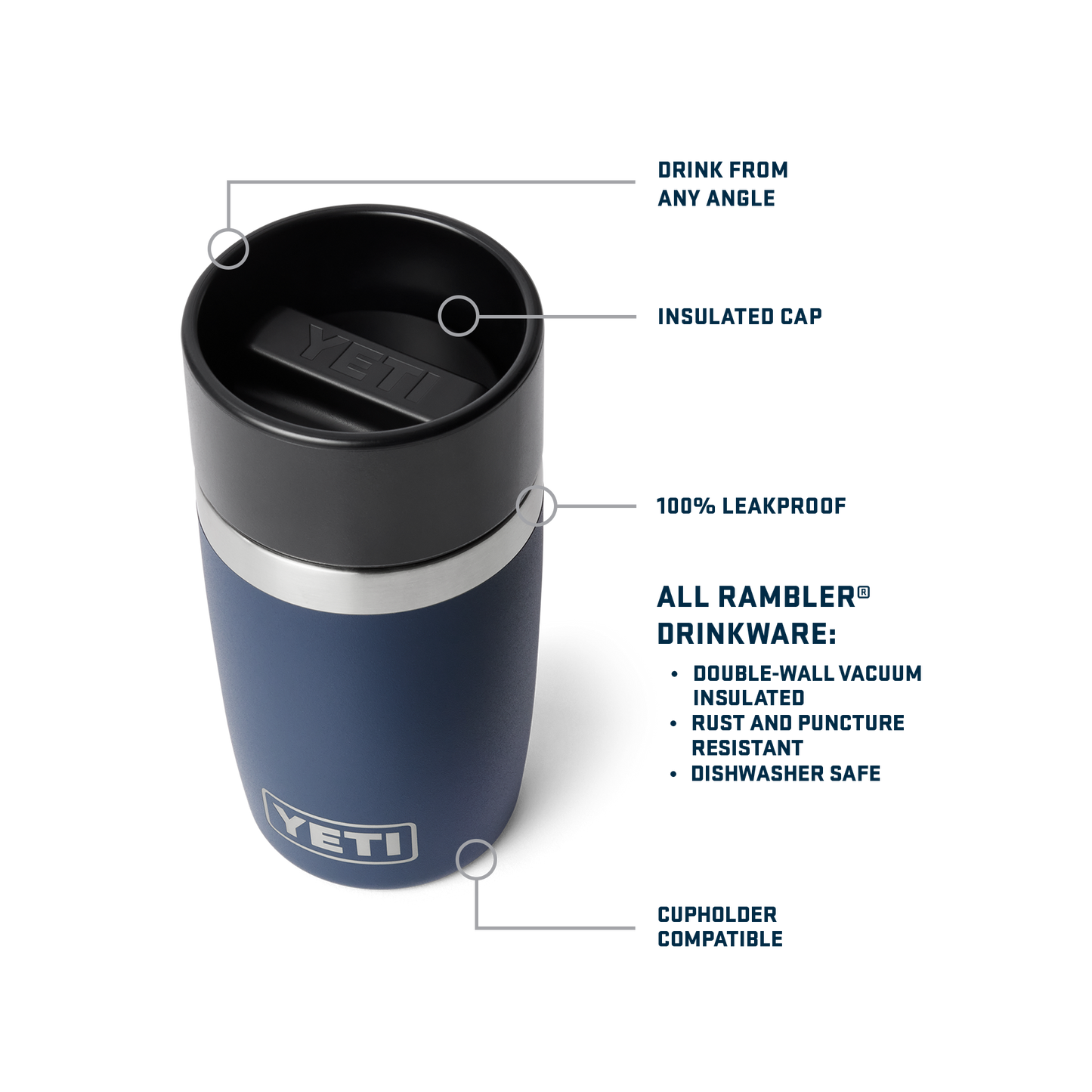 Rambler® 8 oz (236 ml) Travel Bottle Stainless Steel