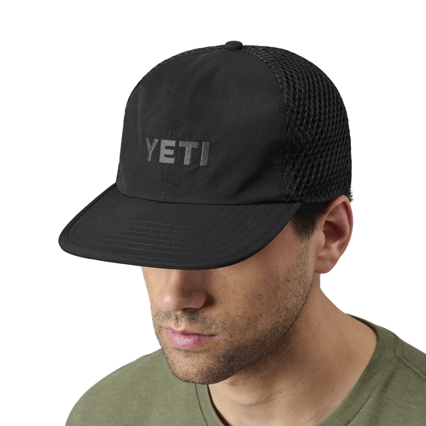 YETI Logo Performance Hat Black Black
